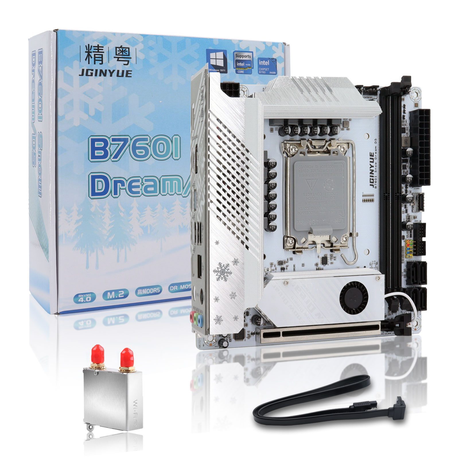 Lga1700 Itx Motherboard Ddr5 - JGINYUE B760 Carte Mère Mini ITX