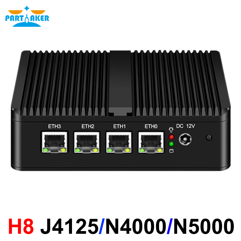 Pfsense Firewall Router 2.5G 4 I226 - Routeur pfSense sans ventilateur Partaker Celeron